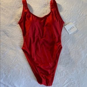 Red One Piece Swimsuit